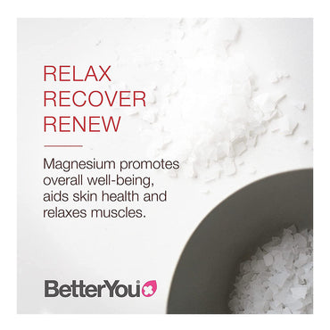 BetterYou Magnesium Muscle Mineral Bath Flakes, Lemon and Rosemary, 2.3 Lb