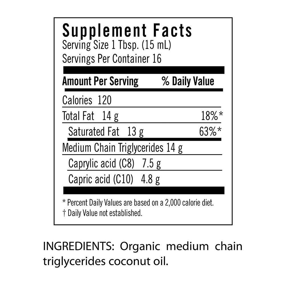 Flora Organic MCT Oil, Unflavored, 8.5 Oz