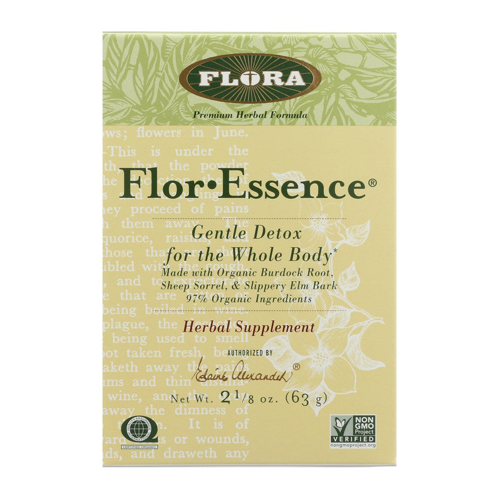 Flora Flor Essence Dry Tea Blend, Gentle Detox for The Whole Body, 2.1 Oz