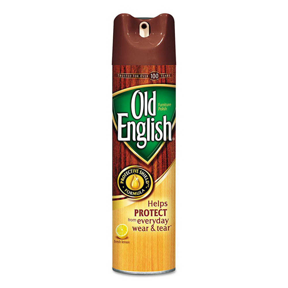 Old English Furniture Polish Spray with Protective Shield Formula, Lemon, 12.5 Oz