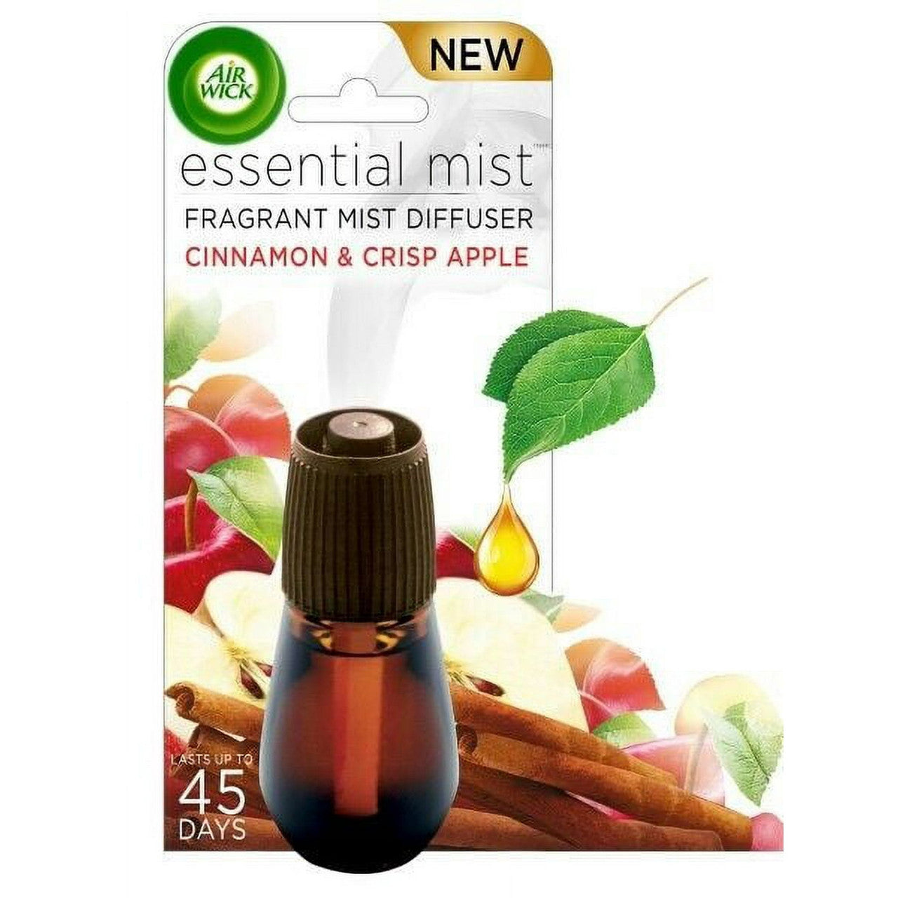 Air Wick Essential Mist Fragrance Oil Diffuser Refill, Cinnamon And Apple Crisp, 1 Ea