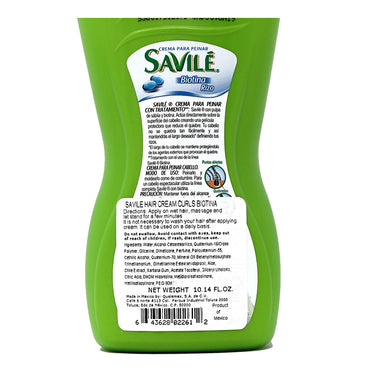 Savile Crema Para Peinar Rizo Biotina Hair Cream, 10.14 Oz