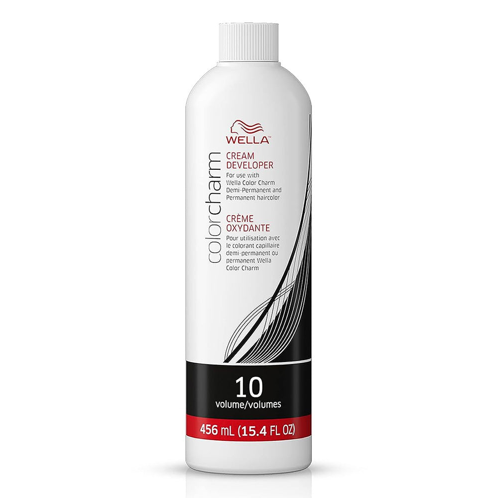 Wella ColorCharm 10 Volume Cream Developer for Subtle Lightening and Activating Hair Color 15.4Oz (456ml)