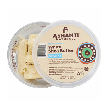 Ashanti Naturals White Chunky Raw Shea Butter, 5 Oz