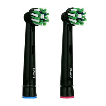 Oral B Cross Action Electric Toothbrush Replacement Brush Head Refills, Black, 2 Ea