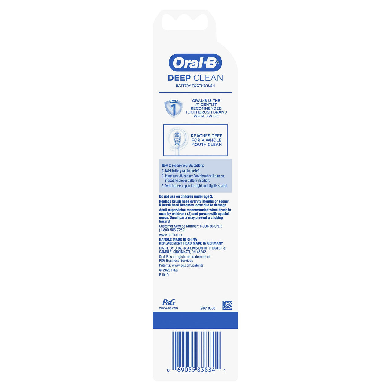 Oral-B Complete Action Deep Clean Power Toothbrush - 1Ea
