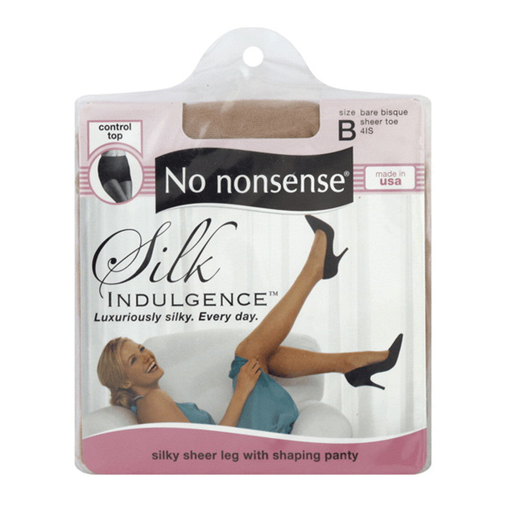 No Nonsense Silk Indulgence Control Top, B Size Bisque, 1 Ea