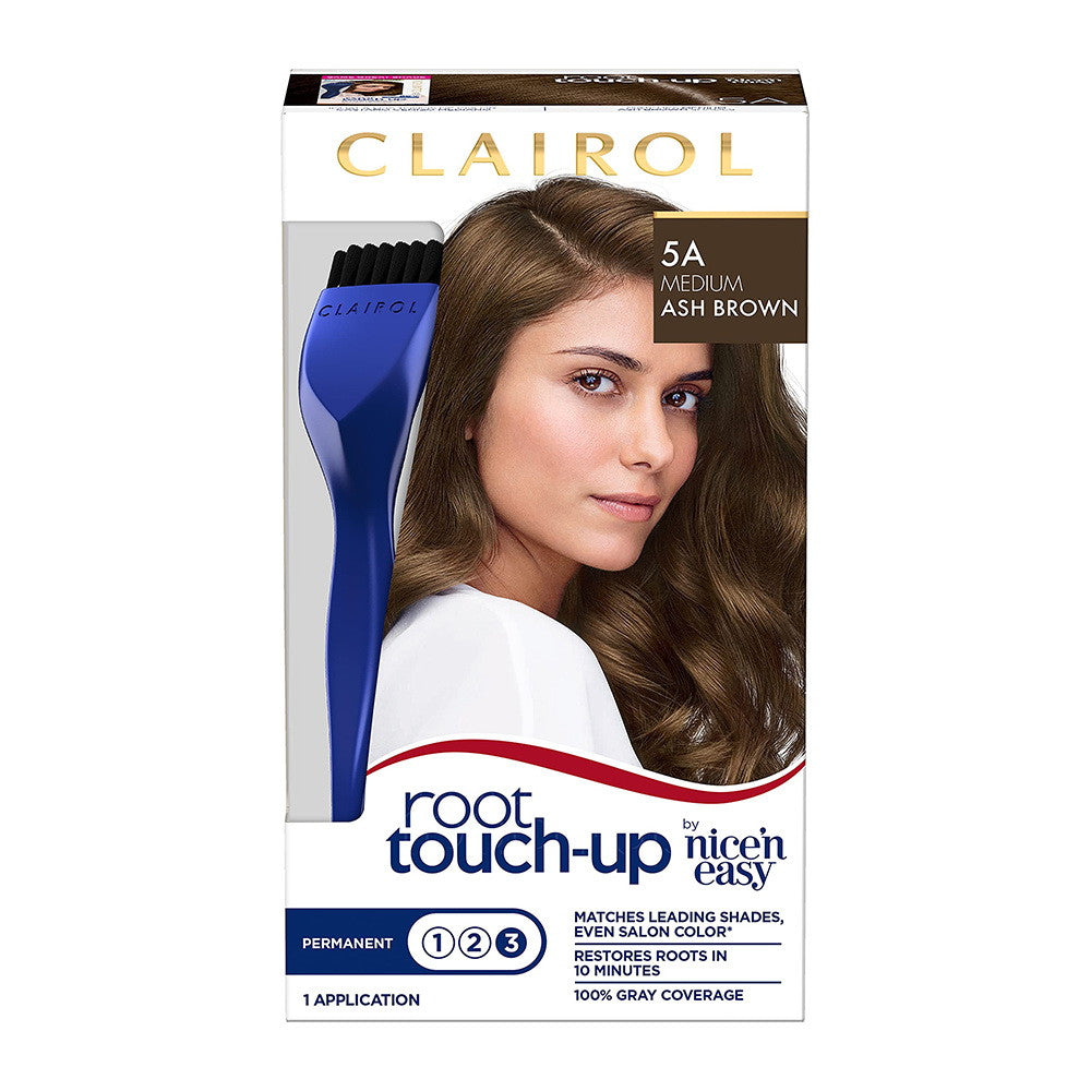 Root Touch Up Permanent Hair Color 5A Medium Ash Brown By Clairol Nice N Easy, 1 Ea
