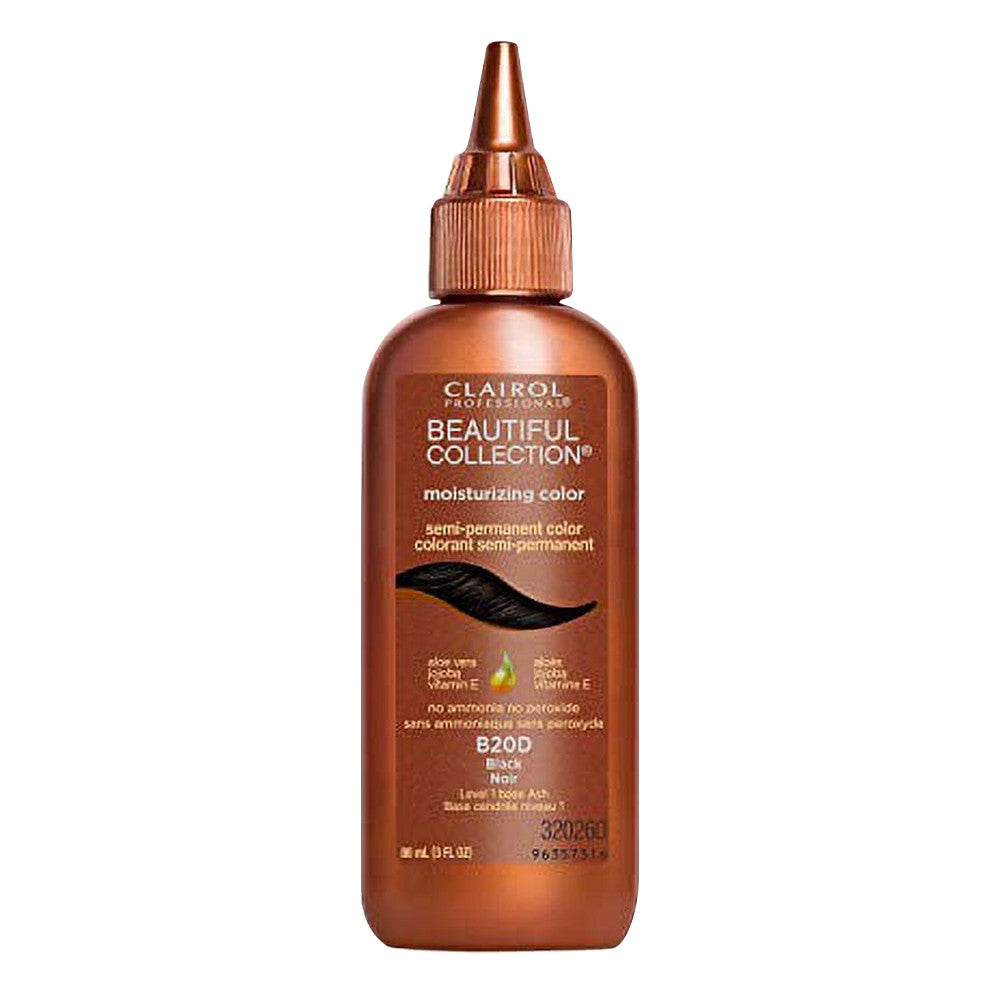 Clairol Beautiful Collection Semi Permanent Hair Color, B 20 D Black, 3 Oz