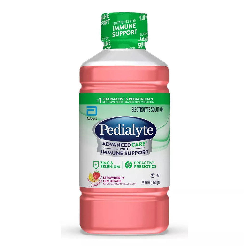 Pedialyte AdvancedCare Electrolyte Solution, Strawberry Lemonade, 1000 Ml