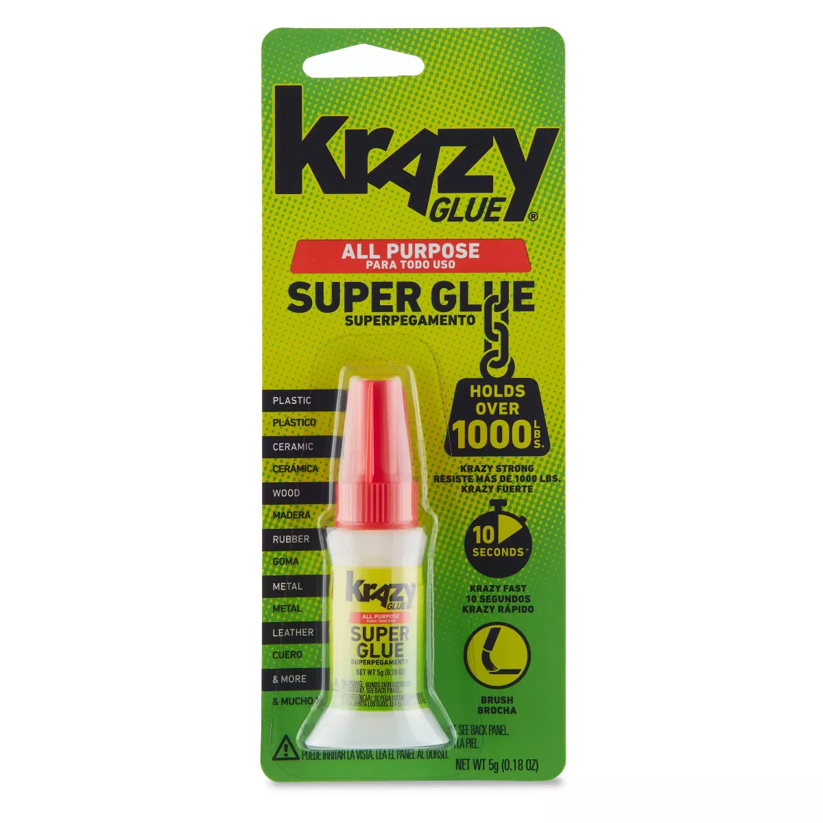 Elmers All Purpose Brush On Instant Krazy Glue, 0.18 Oz