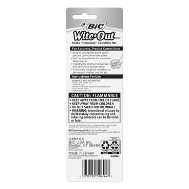 Wite Out Correction Shake N Sqeeze Pen - 6 Pieces