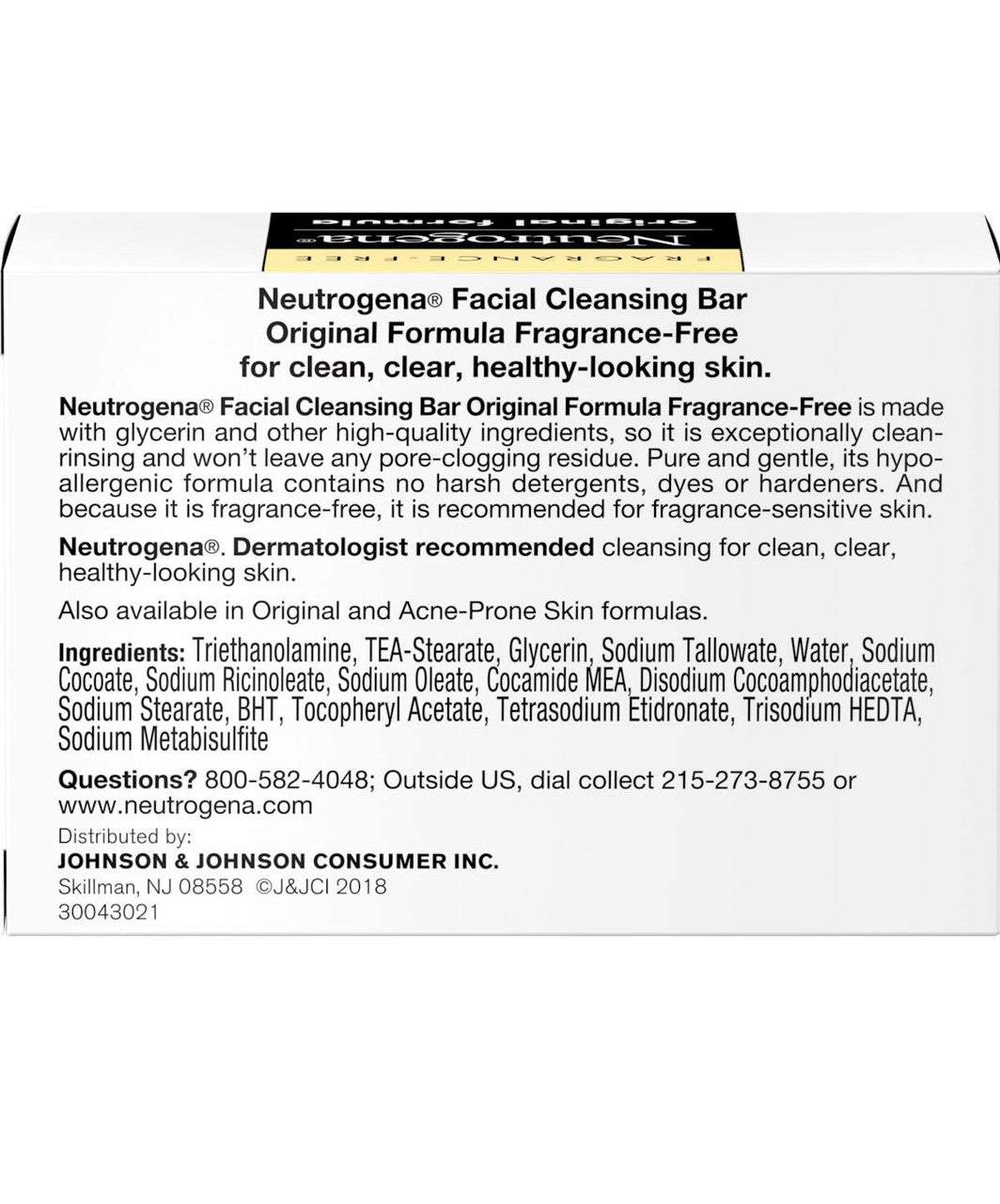 Neutrogena Transparent Facial Soap, Original Formula, Fragrance Free, 3.5 Oz