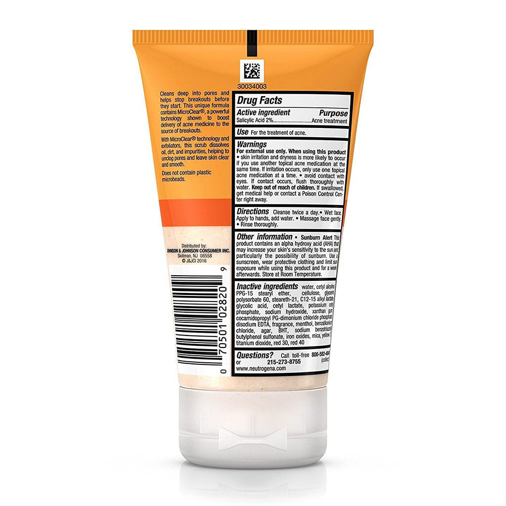 Neutrogena Oil-Free Acne Wash Daily Scrub, 4.2 Oz