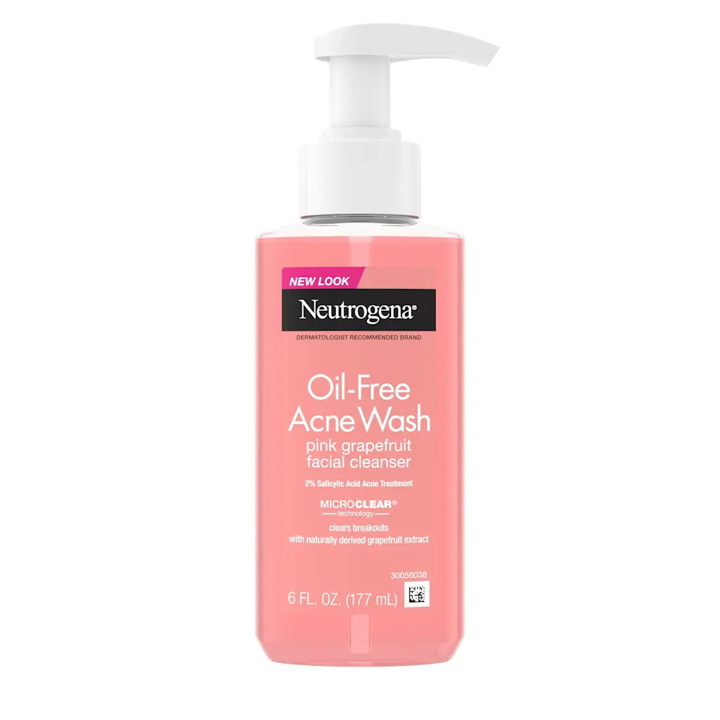 Neutrogena Oil Free Acne Wash Pink Grapefruit Facial Cleanser 6Oz (177ml)