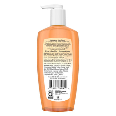 Neutrogena Deep Clean Facial Cleanser For Normal To Oily Skin - 6.7 Oz