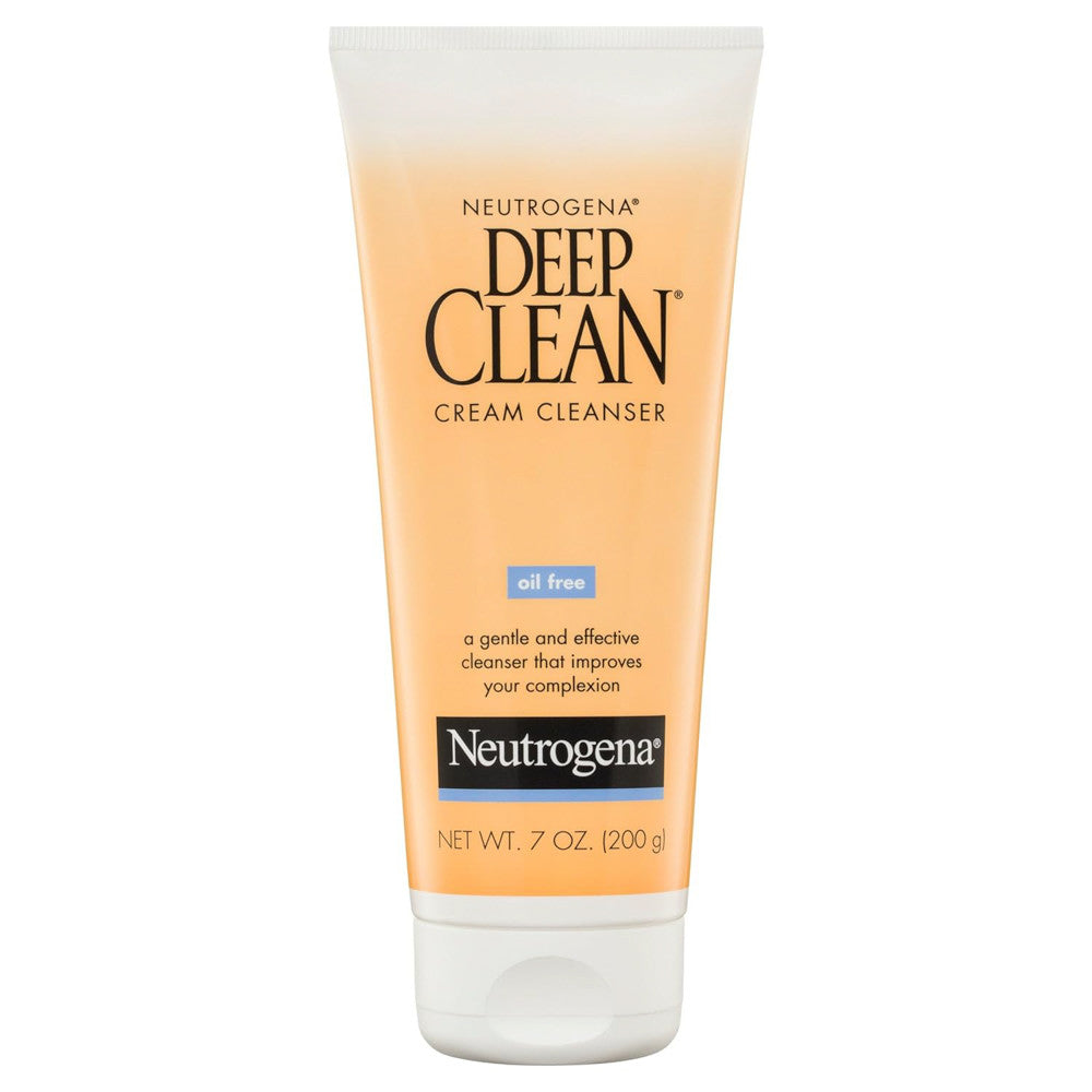 Neutrogena Deep Clean Cream Facial Cleanser, Oil Free - 7 Oz