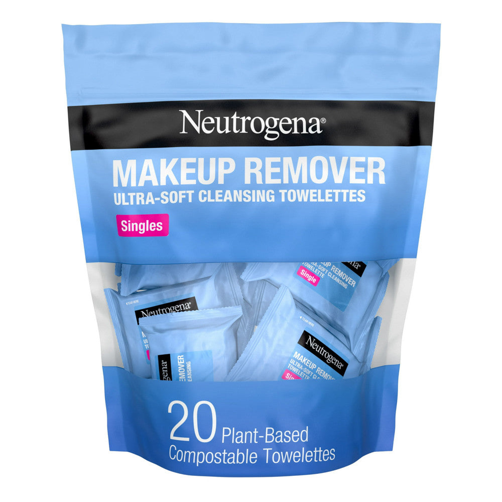 Neutrogena Makeup Remover Cleansing Towelette, Singles, 20 Ea