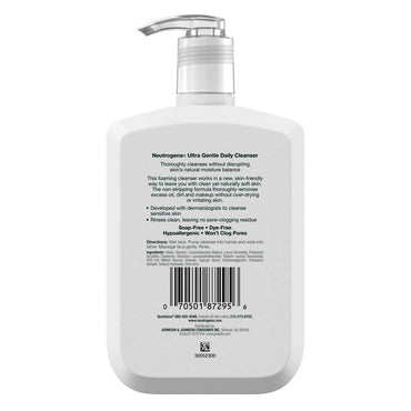 Neutrogena Ultra Gentle Daily Cleanser For Skin, 12 oz