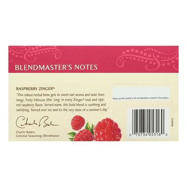 Celestial Seasonings Raspberry Zinger Natural Herb Tea - 20 Bags
