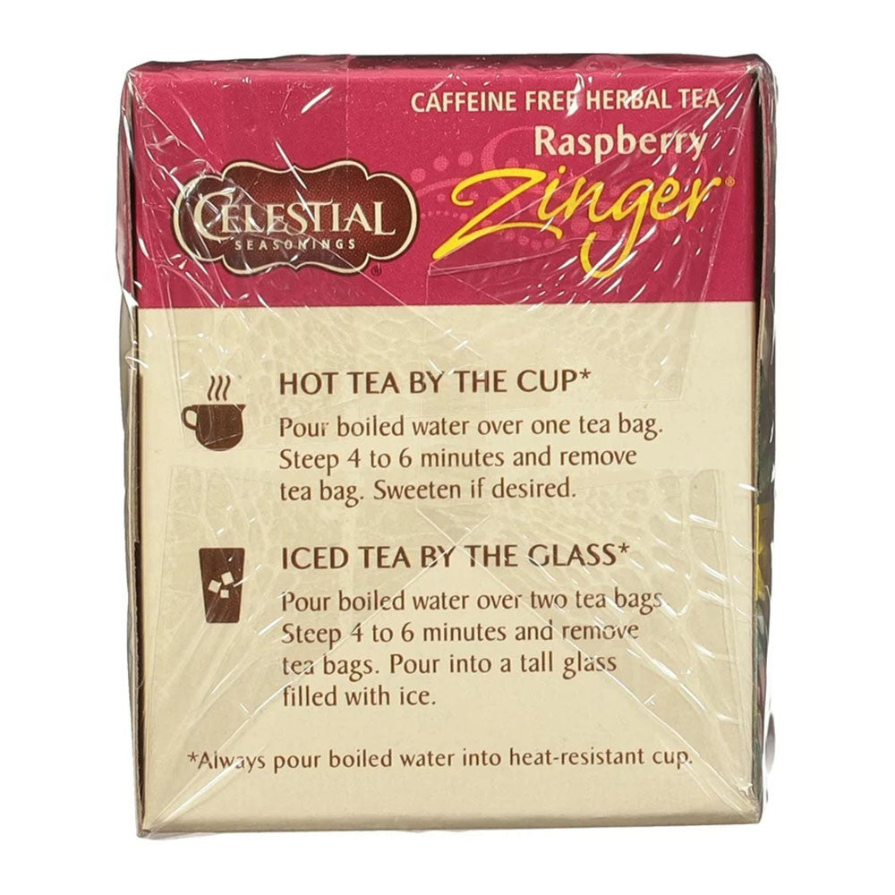 Celestial Seasonings Raspberry Zinger Natural Herb Tea - 20 Bags