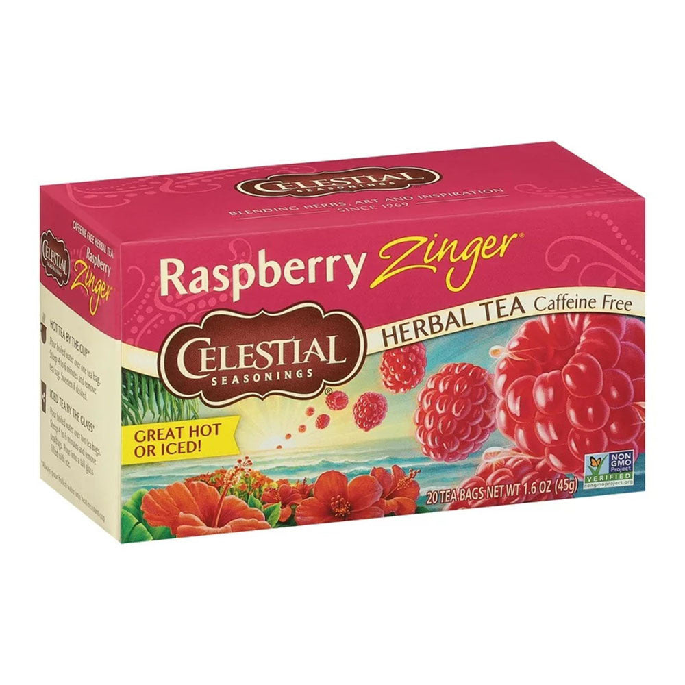 Celestial Seasonings Raspberry Zinger Natural Herb Tea - 20 Bags