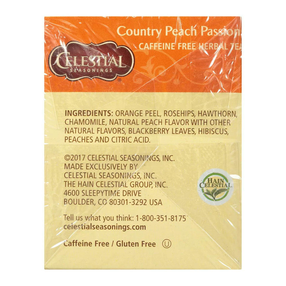 Celestial Seasonings Herbal Tea, Country Peach Passion, 20 Tea Bags