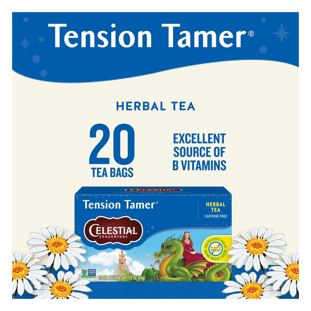 Celestial Seasonings Tension Tamer Natural Herbal Tea, 20 Bags