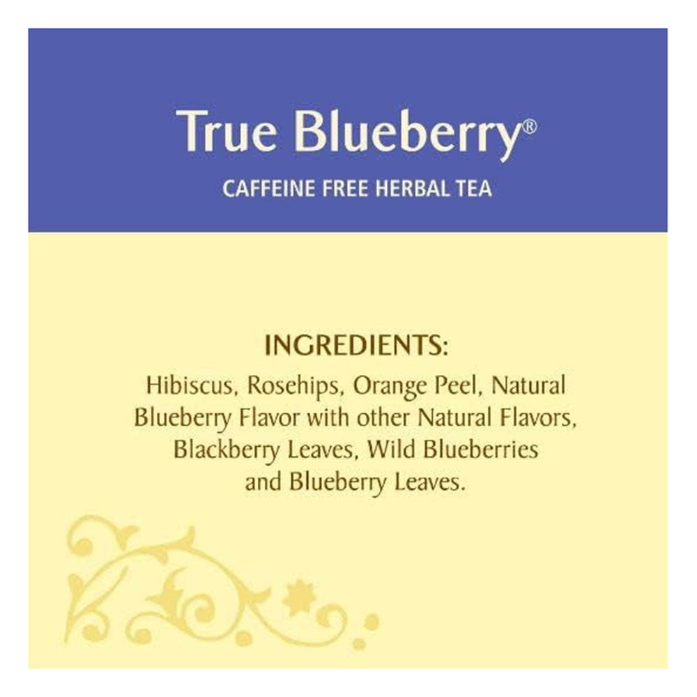 Celestial Seasoning Caffeine Free Natural Herbal Tea, True Blueberry - 20 Tea Bags