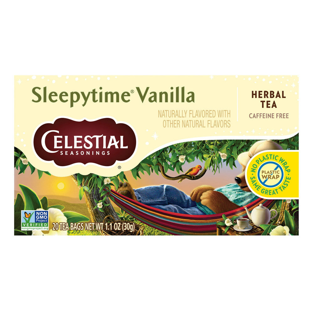 Celestial Seasonings Herbal Tea, Sleepytime Vanilla, Caffeine Free Sleep Tea Bags, 20 Ea