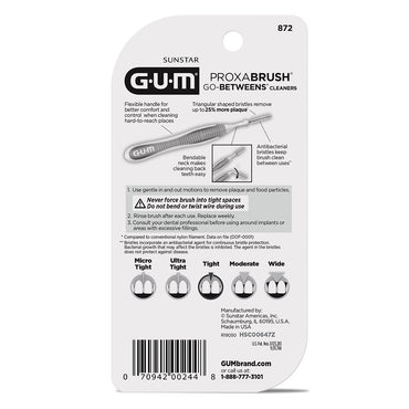 Sunstar Gum Proxabrush Go Between Tight Cleaners, 10 Ea