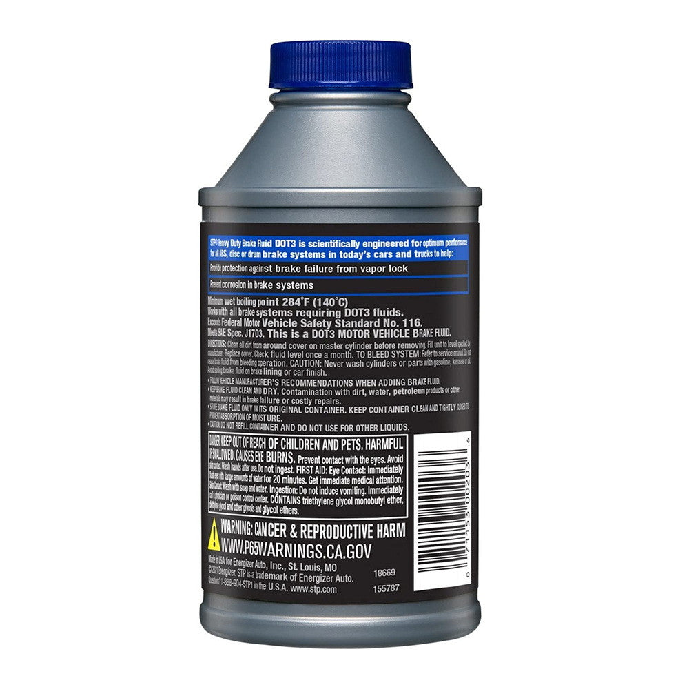 STP Heavy Duty Brake fluid, Dot 3, 12 Oz