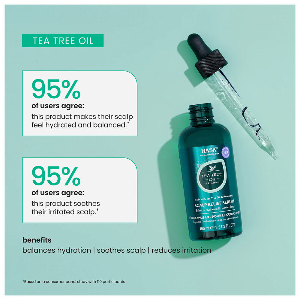 Hask Scalp Relief Serum with Tea Tree Oil and Rosemary 3.3Oz (100ml)