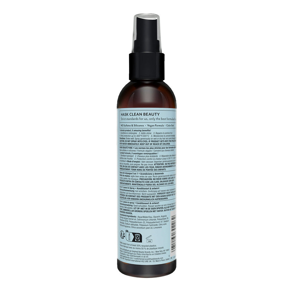Hask Argan Oil Repairing 5 in 1 Leave in Spray Conditions and Detangles, 6 Oz
