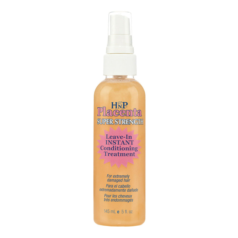 Hask Placenta Super Strength Leave-in Conditioning Hair Treatment Pump, 5 Oz