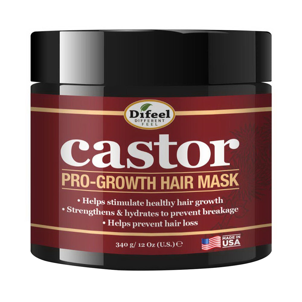 Difeel Castor Pro-Growth Hair Mask for Healthy Hair Growth, 12 Oz