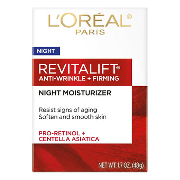 Loreal Advanced Revitalift Night Cream, Anti-Wrinkle And Firming Moisturizer - 1.7 Oz