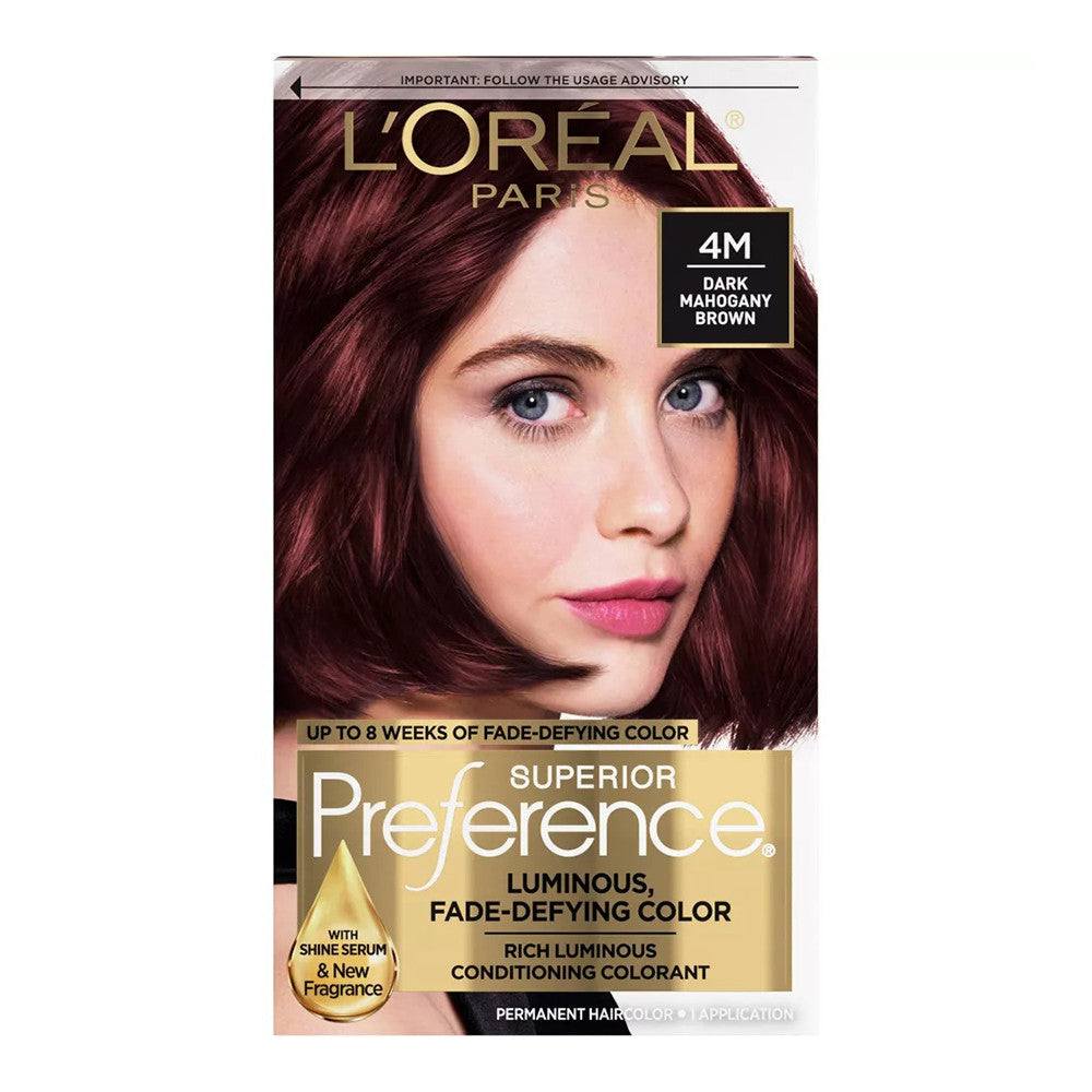 Loreal Paris Superior Preference 4m Dark Mahogany Brown Hair Color, 1 Kit