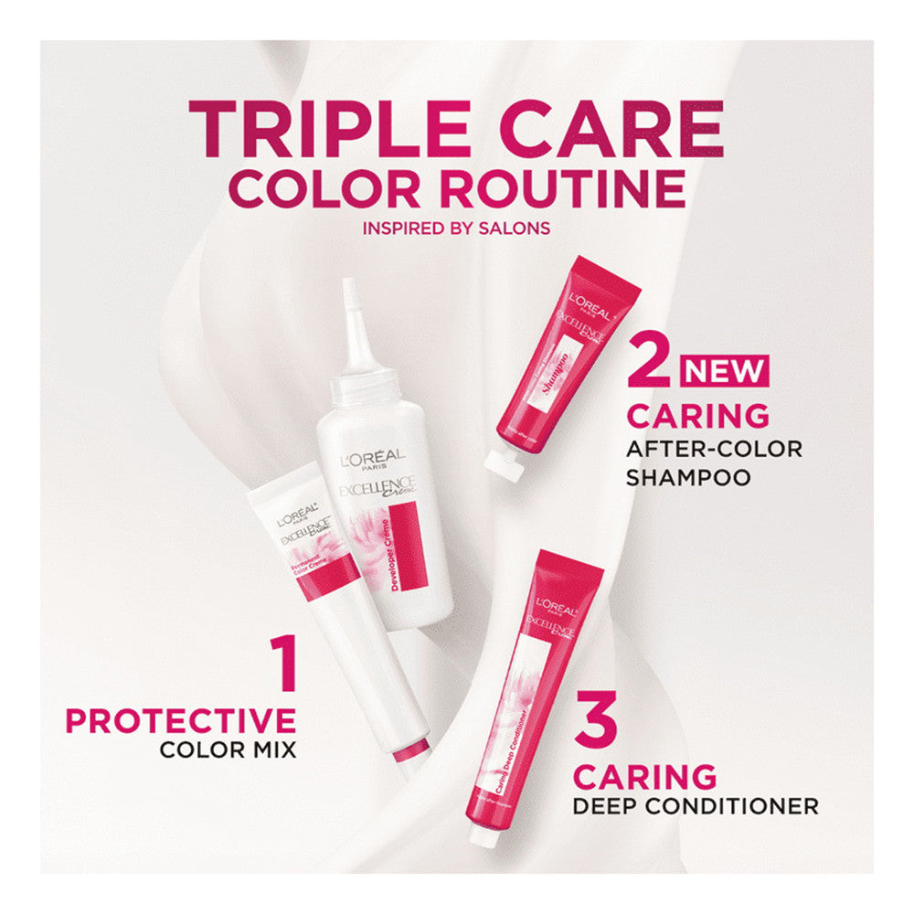 Loreal Excellence Triple Protection Hair Color Creme, 7G Dark Golden Blonde, 1 Ea