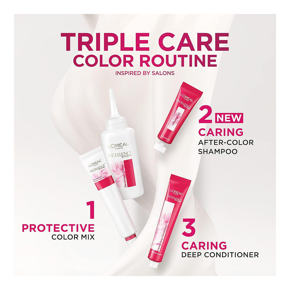Loreal Excellence Triple Protection Hair Color Creme, 10 Lightest Ultimate Blonde, 1 Ea