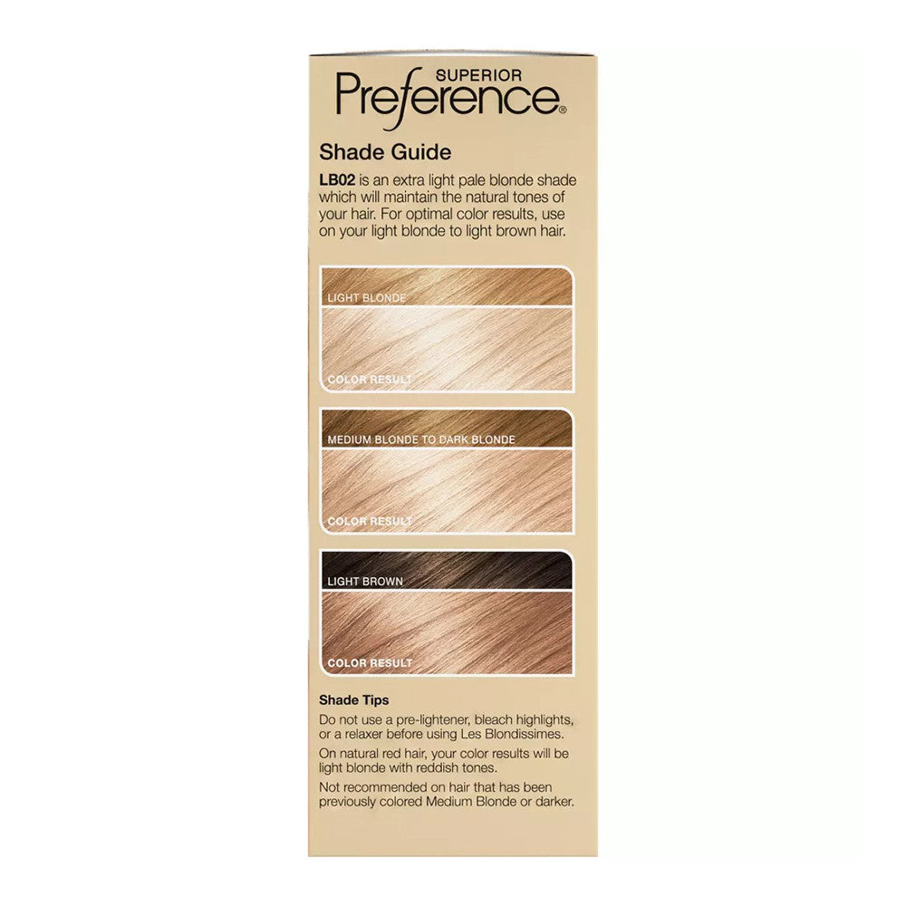 Loreal Superior Preference Les Blondissimes Hair Color, Lb02 Extra Light Natural Blonde, 1 Ea
