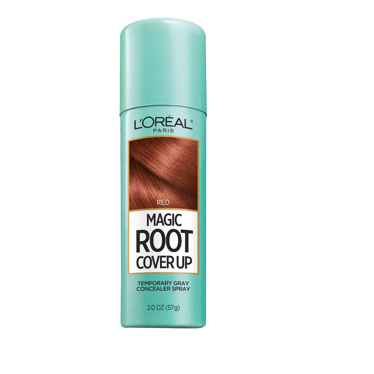 Loreal Paris Hair Color Root Cover Up Dye Kit, Temporary Gray Concealer Spray, Red, 2 oz