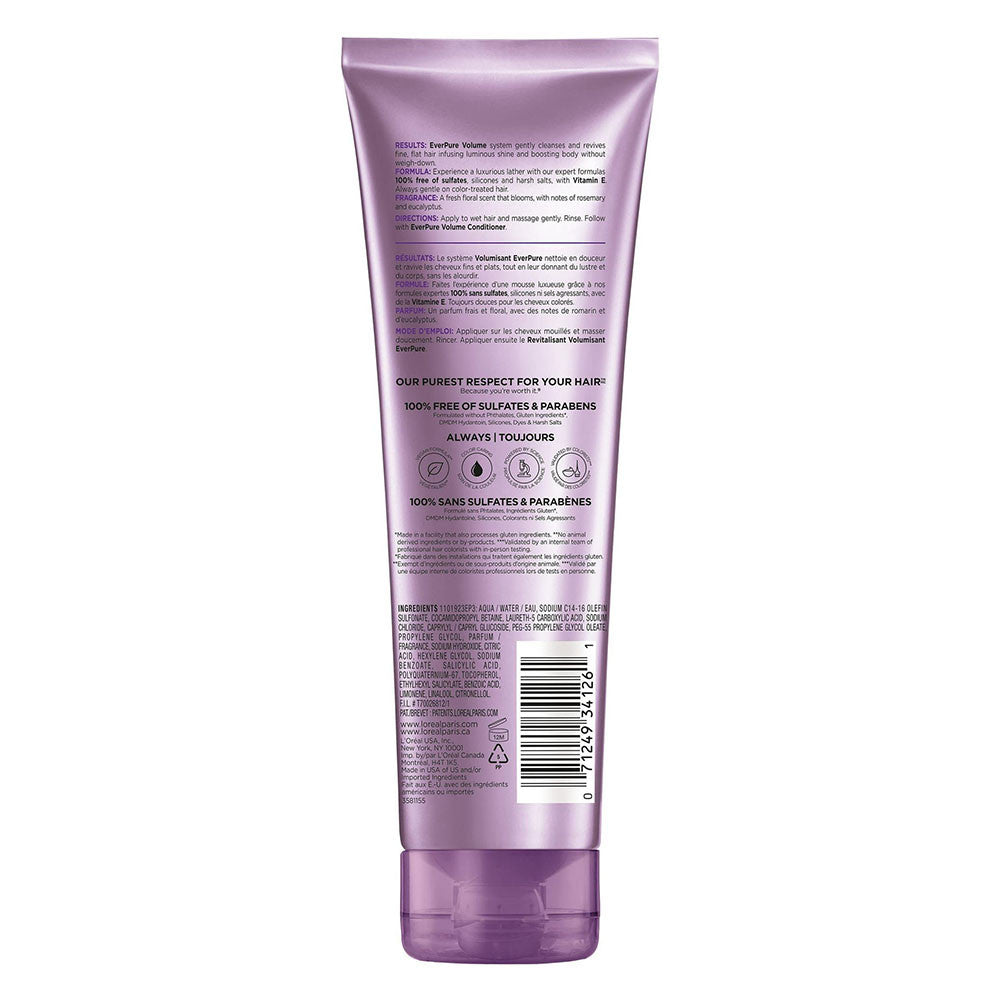 LOreal Paris EverPure Sulfate Free Volume Shampoo, Lotus, 8.5 Oz