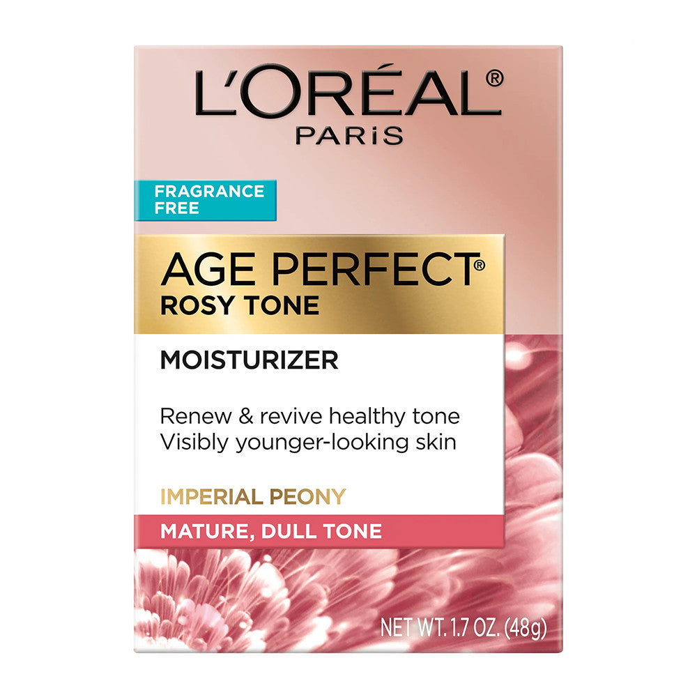 LOreal Paris Age Perfect Rosy Tone Moisturizer, Healthy Skin Tone, Fragrance Free, 1.7 Oz