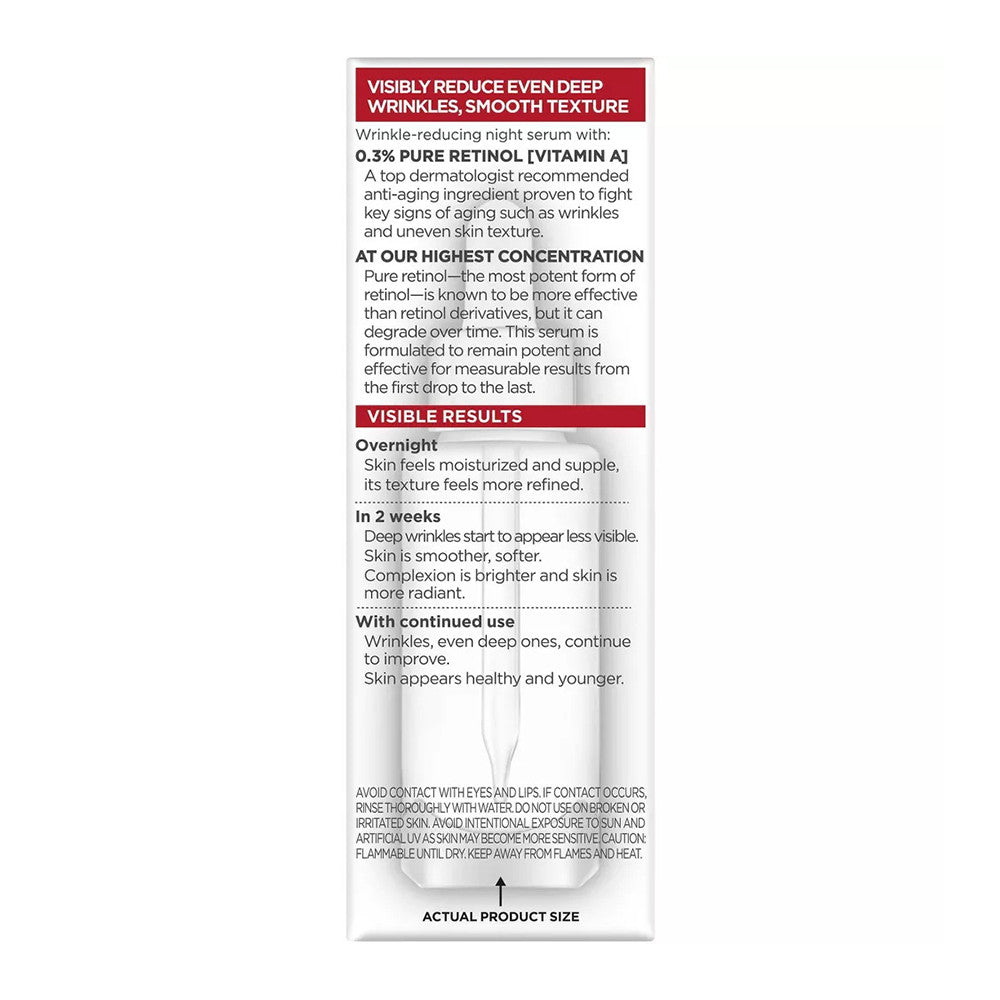 LOreal Paris Revitalift Derm Intensives Night Serum, 1 Oz