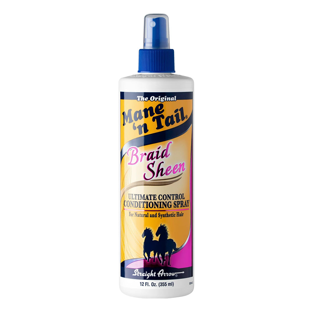 Mane n Tail Braid Sheen Ultimate Hair Control Conditioning Spray, 12 Oz