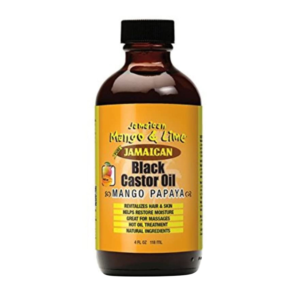 Jamaican Mango and Lime Black Castor Oil, Mango Papaya, 4 Oz