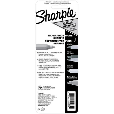 Sharpie Metallic Permanent Markers, 3 Ea