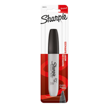 Sharpie Permanent Marker, Chisel Tip, Black, 1 Ea