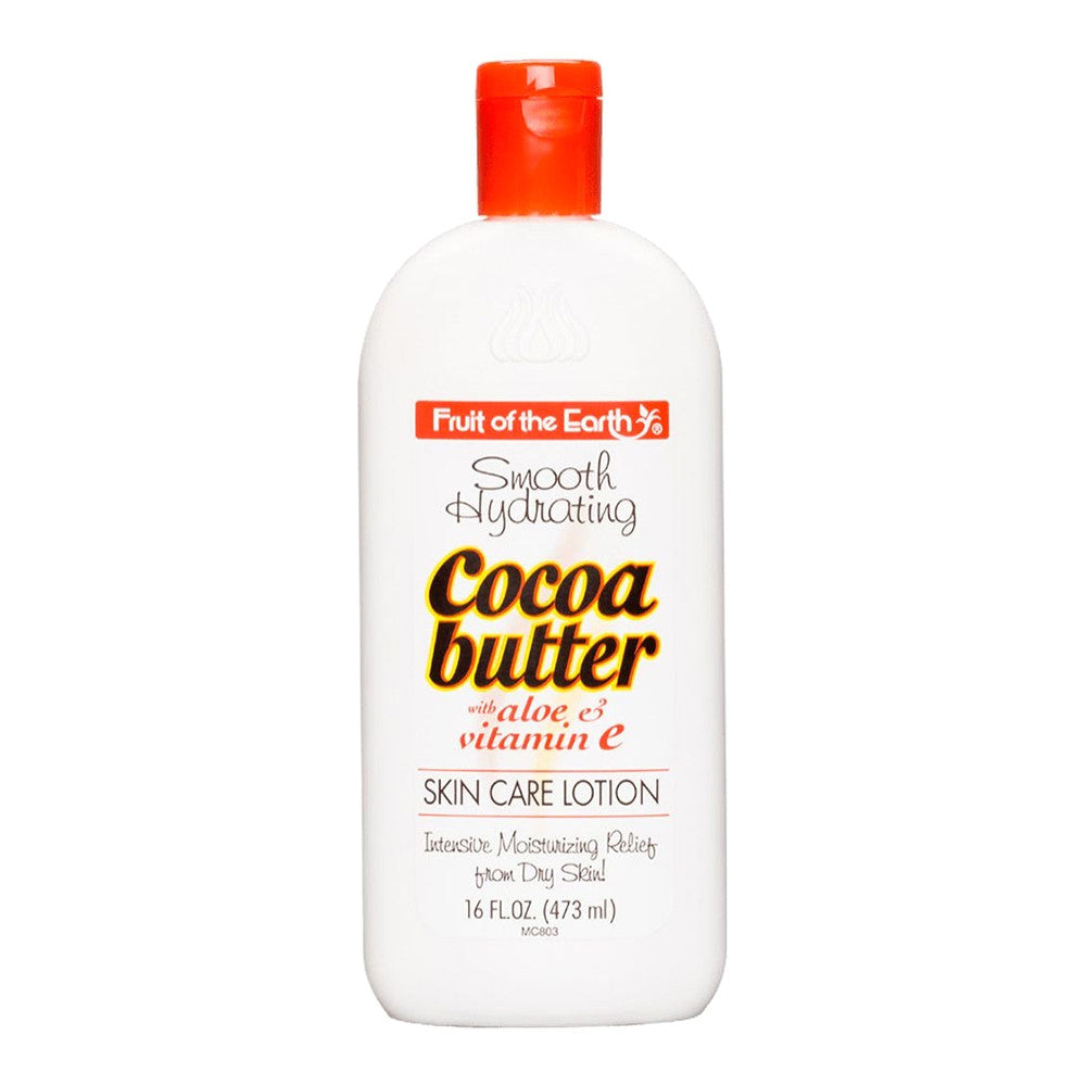 Fruit Of The Earth Smooth Hydrating Cocoa Butter With Aloe and Vitamin E Skin Care Lotion, 16 Oz